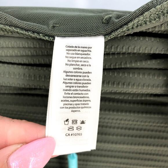 SEA LEVEL SWIM Spinnaker U Bar Bandeau One Piece Swimsuit Size 6 Khaki Green NWT - Picture 10 of 12